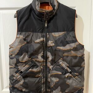 Coach REVERSIBLE Orange and Black Puffer Vest